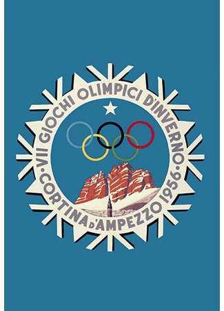 Olympics logo Cortina d'Ampezzo Italy 1956 winter